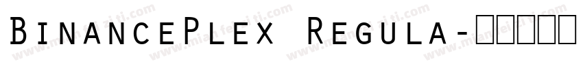 BinancePlex Regula字体转换